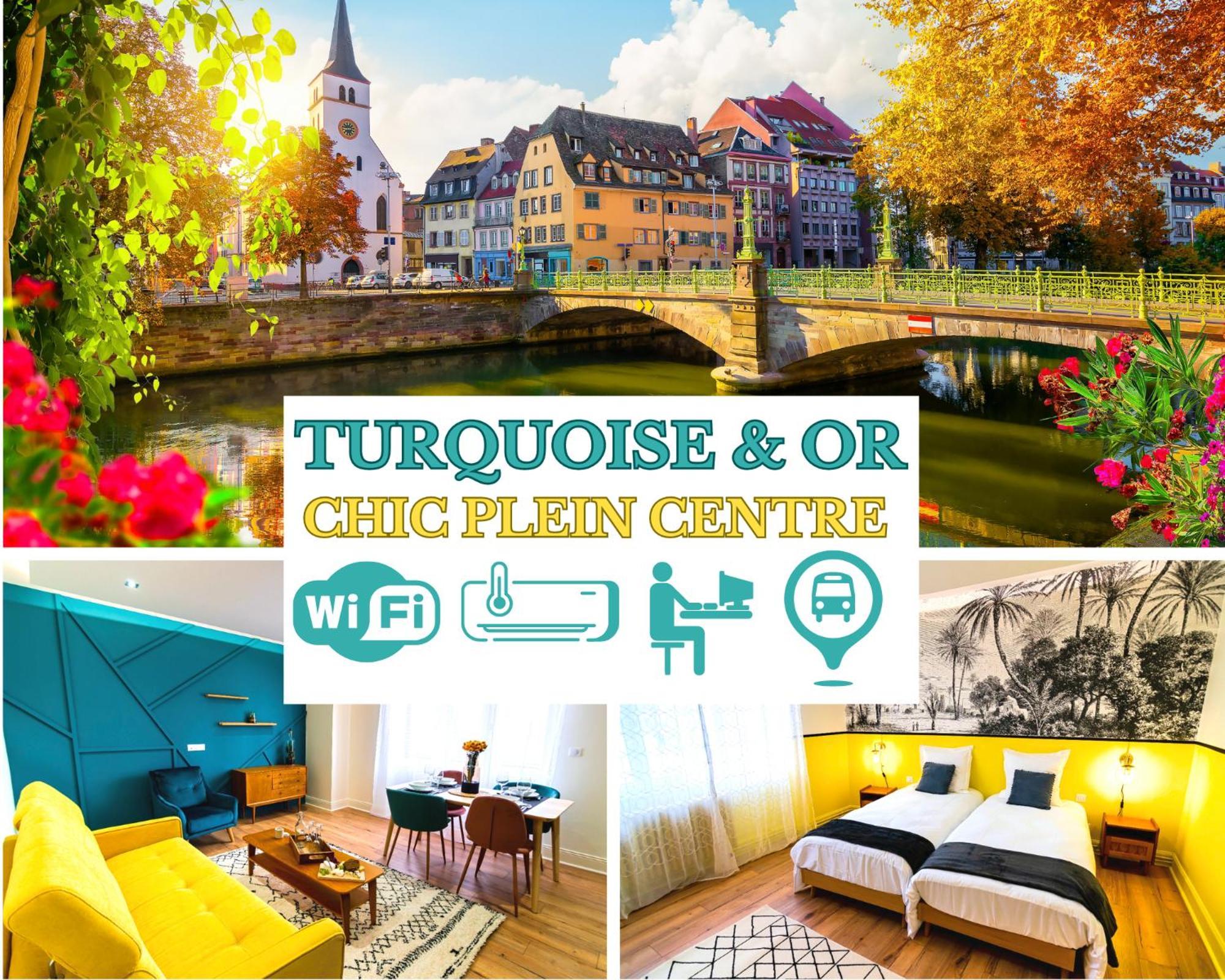 Bel Ami 01 - Turquoise & Or - Moderne Chic - Centre Ville - Acces Jardin - Clim - Wifi - Parking - Localisation Ideale ستشيلتيغهيم المظهر الخارجي الصورة